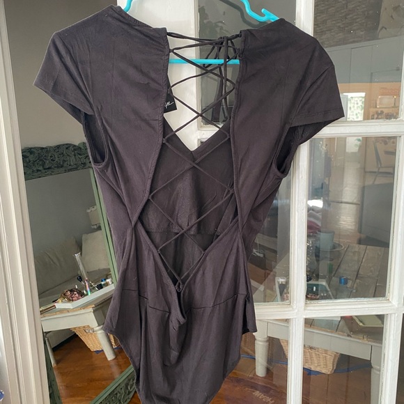 NWT Nasty Gal Sexy Lace Up Back Bodysuit - Picture 4 of 4
